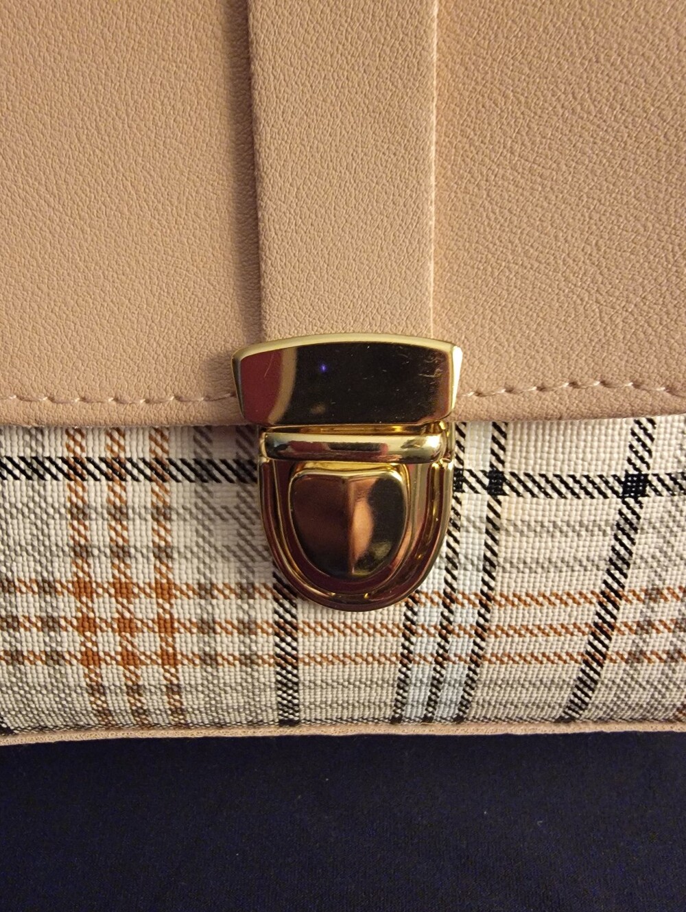 Pink Plaid Top-Handle/crossbody Women's Bag - Picture 2 of 4